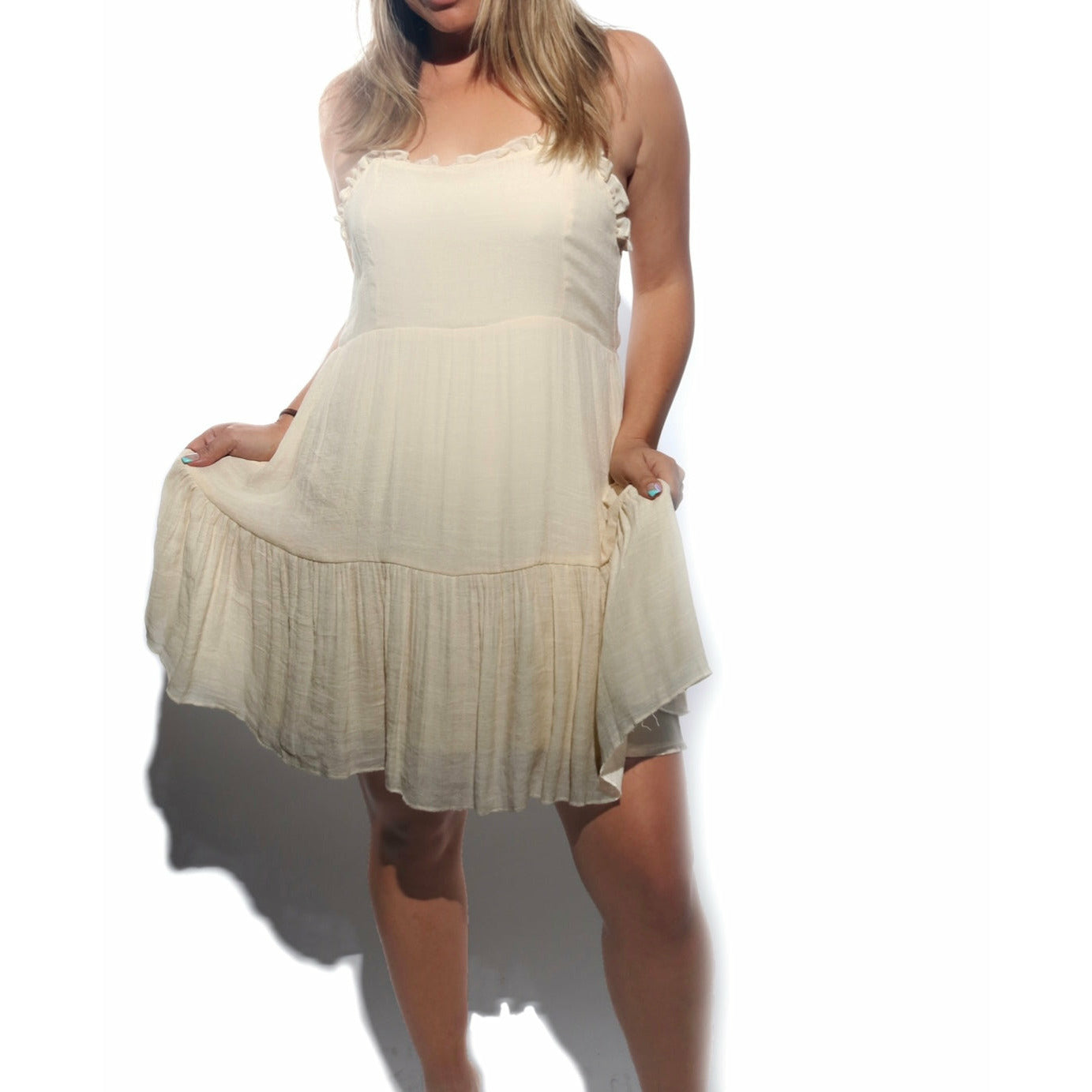 Cream Babydoll Dress